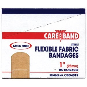 ASO Careband Fabric Adhesive Strip Bandages