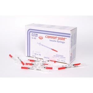 Exel Veterinary U-40 Insulin Syringe